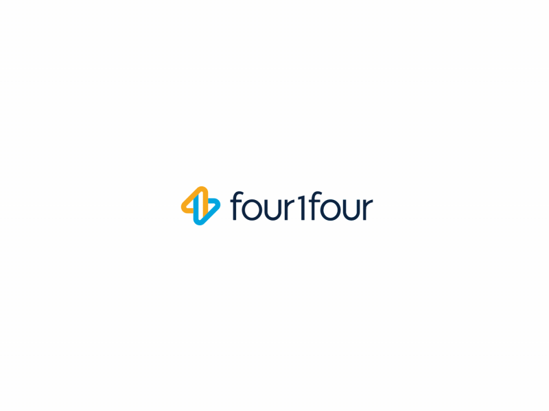 🔸414🔹 1 4 animation blue branding identity iot logo motion sign yellow