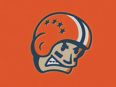 Old school football guy character football illini illinois retro vintage