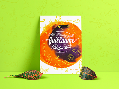 Happy B-Day Guillaume Sénéchal calligraphy colorful designer freelance graphic illustration lettering logo mood typography