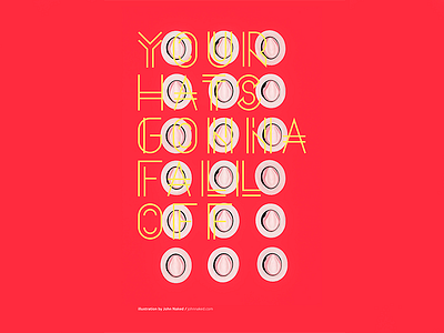 Your hats gonna fall off calligraphy colorful designer freelance graphic illustration lettering logo mood red yellow typography