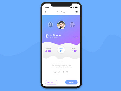 User Profile Mobile app mobile