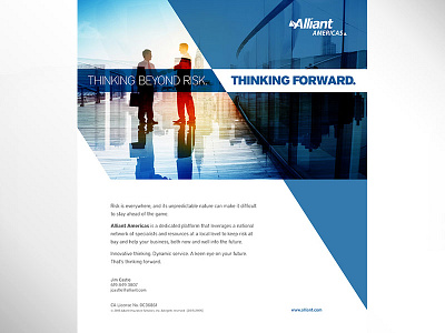 Alliant Insurance: Thinking Forward Ad advertisement alliant alliant insurance business insurance print