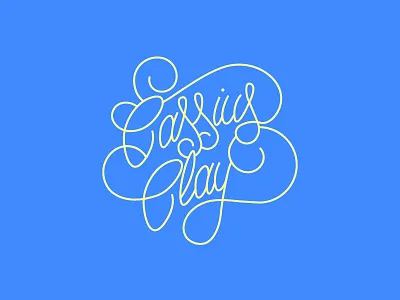 Cassius Clay boxing branding design flat illustration illustrator lettering logo type typography vector