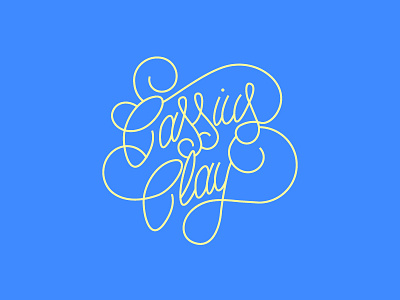 Cassius Clay boxing branding design flat illustration illustrator lettering logo type typography vector