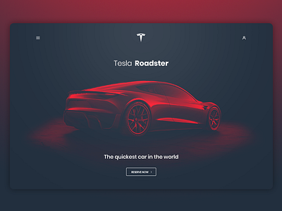 Daily UI Challenge 003 003 3 daily daily challenge daily ui challenge landing landing page page roadster tesla tesla roadster ui