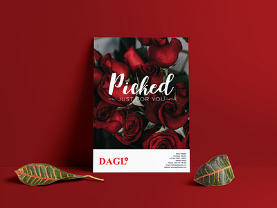 DAGL Promotion poster branded poster flowers layout poster red type typography