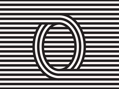 🏁 0 36daysoftype geometric horizontal illusion lines minneapolis minnesota number type typography zero