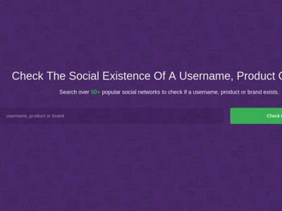 Check The Social Existence Of A Username, Product Or Brand! css javascript php