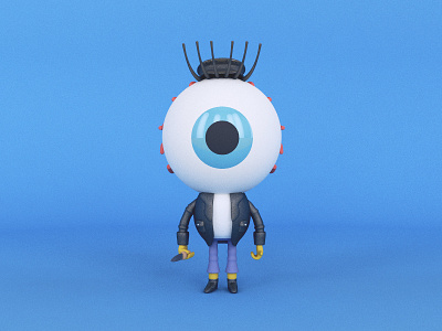 Eye Poker 3d character design cinema 4d craig gleason eye poker ghoul render