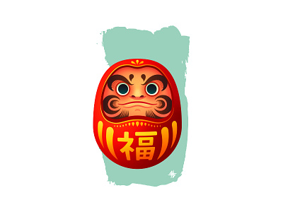 Daruma daruma doll good japanese luck