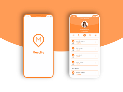 MeetMe App app appointment meetme meetting mobile design ui ux yaroslav sidorov