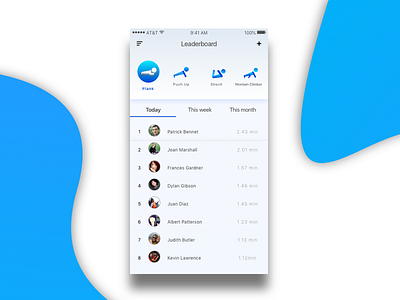 Design Leaderboard app challenge leaderboard mobile ui design work out