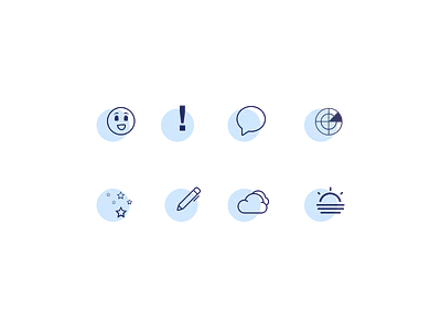 Features Icons blue fun icons weather