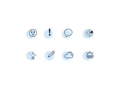 Features Icons blue fun icons weather