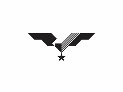 Medal Eagle bird eagle icon logo medal minimal modern simple star