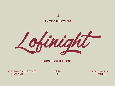 Lofinight font elegant feminim font handdraw lettering logo minimalist typography