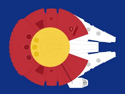 Colorado Millennium Falcon colorado flag invision studio mashup millennium falcon star wars