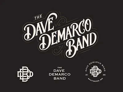 DDB Lettering and badge lock-ups badge custom design graphic design hand lettered hand lettering lettering monogram