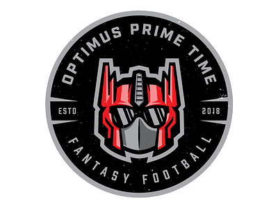 Fantasy Football ‘18 brand identity branding design shark fantasy football football illustration illustrator logo optimus prime red sports sports branding