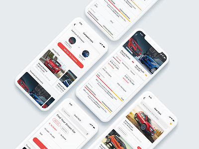 Data Visualization - Car Compare branding cards cars compare data data visualization ios11 iphone iphonex mobile search results ui