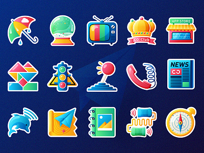 All the Best in Memories compass crystal ball decals dolphin paper plane phone television traffic lights umbrella