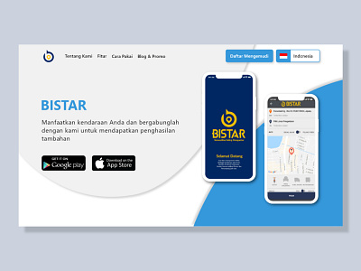 BISTAR Homepage Redesign Concept - Ride Sharing App android app mobile application ride sharing website