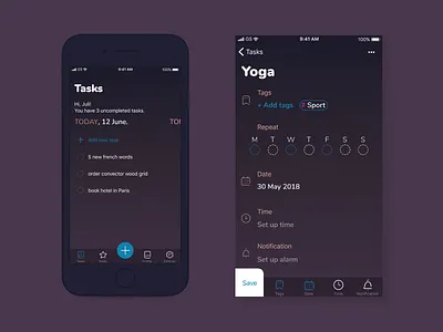 Todo app concept design list todo ui