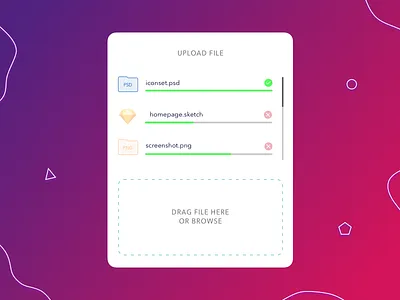 File Upload app card challenge colors daily dailyui download file ui upload ux
