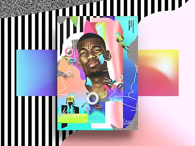 Paul Pogba art artwork colours creative design france gradients graphic illustration paul pogba poster