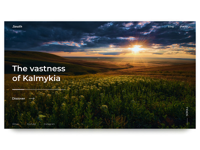 Landing Page — Republic of Kalmykia blog design discover hero image landing page site travel ui web