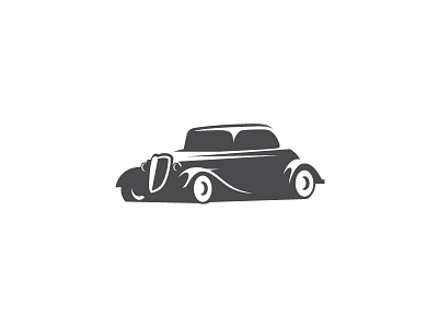 Classic Car auto automotive car classic car garage hot rod logo negative space old timer race retro vintage