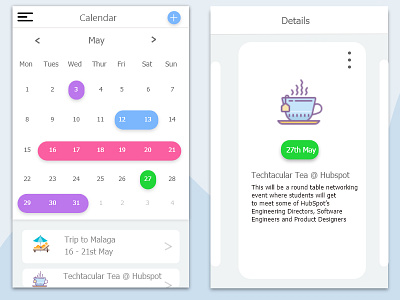 Calendar challenge daily ui