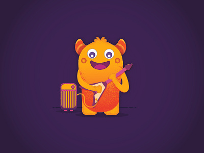 Monsterrock cutemonster illustration kids rockguitar rockstar