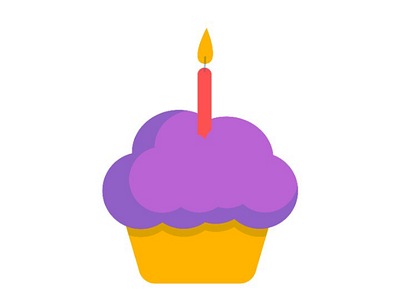 birthday cupcake cake candle candy cupcake flat food party sweet