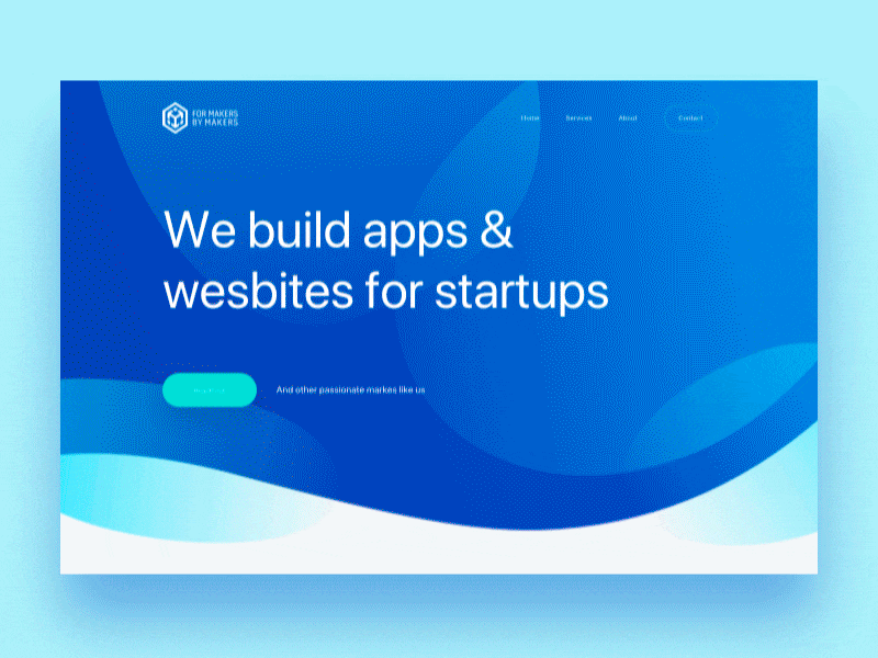 FMBM Landing Page Animation animation by makers fmbm for makers gif interface landing page page startups ui website