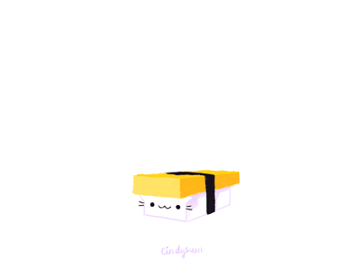 Tamago sushi cat! cat egg food gif sushi tamago