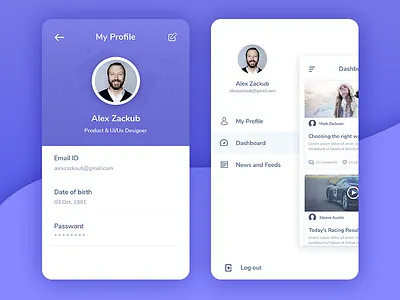 Social Media 2 buttons illustration new design social app