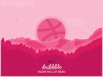Hello Dribbble art design designer dribbble graphic designer hello dribbble illustration illustrator landscape