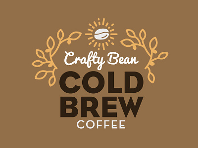 Crafty Bean Cold Brew Coffee Branding 2 branding brew coffee cold handlettering icon identity lettering linework logo system