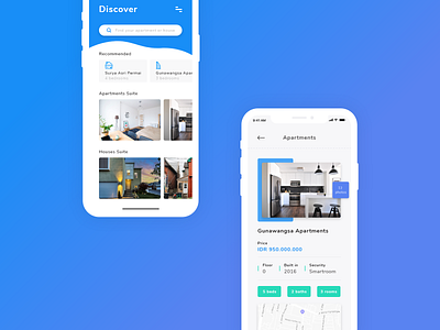 House and Apartment Finder App apartment blue clean house iphonex mobileapp ui ux