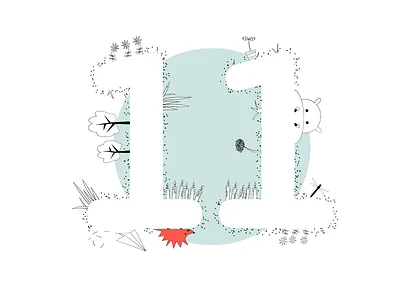 eleven eleven mint negative space numbers