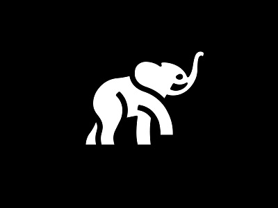 elephant africa animal black creative elephant logo marks minimal safari simple symbol white