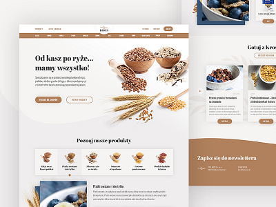 Website for a groats manufacturer food product ui ux