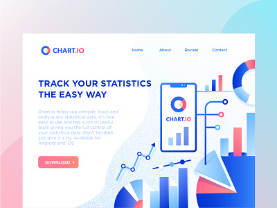 Chart.io Landing Page chart design landing page ui ux web website