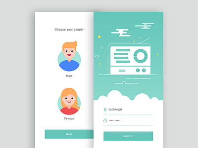 Small Speakers app design illustrations ui