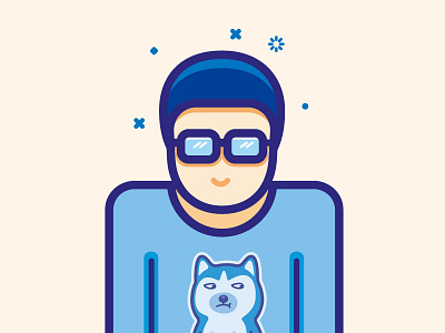 me stroke illustration