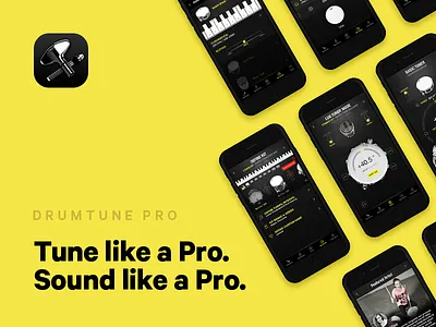 Made by drummers, for drummers branding drummer drums ios marketing mobile music tune ui
