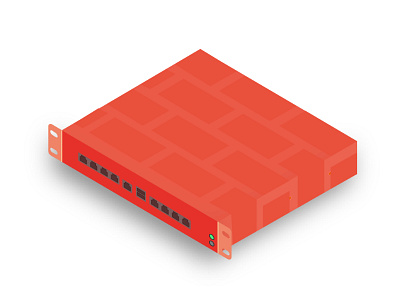 Firewall Appliance app cloud firewall illustration isometric security system web