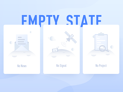 Empty State illustration app icon empty satate ios illustration mobile 404 no news no project no signal