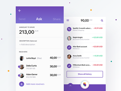 Beamup Payments #2 app behance case finance fintech mobile ui ux wallet